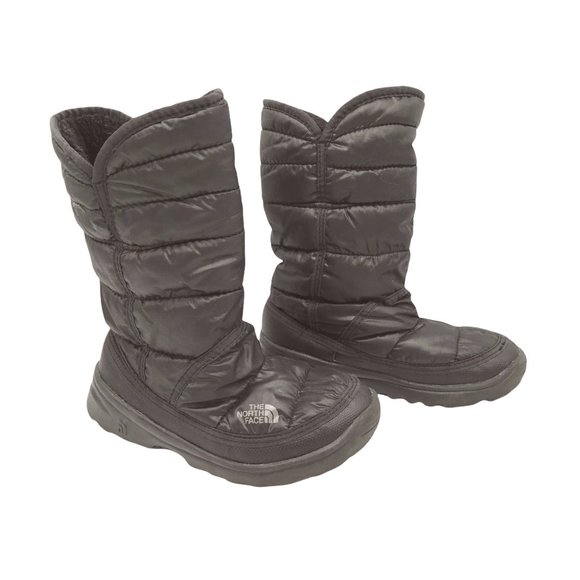 The North Face Shoes | North Face Amore Waterproof Snow Calf Puffer Boots Girls 13 | Color: Black | Size: 13 | Hautehausresale's Closet